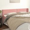 vidaXL Kopfteil mit Ohren Rosa 163x16x78/88 cm Samt