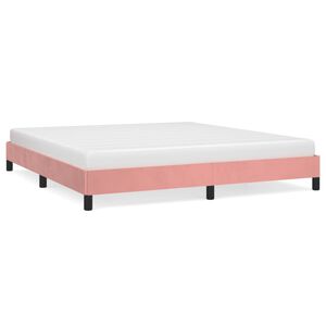 vidaXL Bettgestell Rosa 160x200 cm Samt
