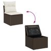 vidaXL Garten-Sofa-Set mit Speicher 8 pcs Braun Poly Rattan