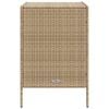 vidaXL Gartenschrank Beige 55x59x80 cm Poly Rattan