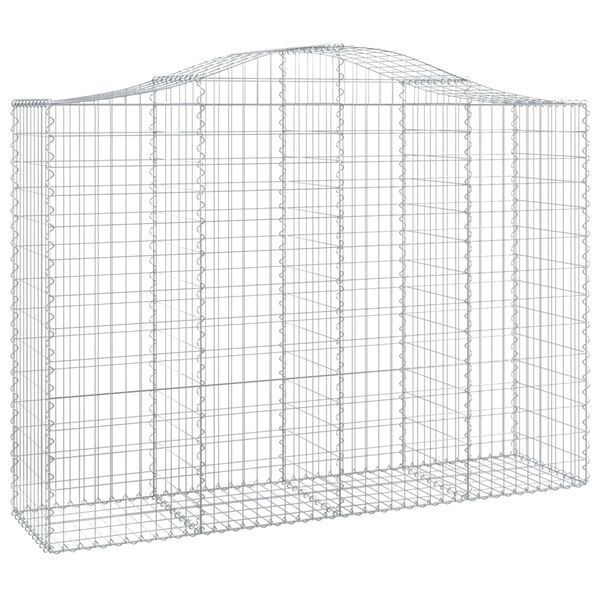 vidaXL Gabionen mit Hochbogen 50Stk. 200x50x140/160cm Verzinktes Eisen