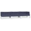 vidaXL Palettenkissen 7 Stk. Marineblau Stoff