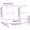 vidaXL Badschrank Betongrau 80x33x60 cm Holzwerkstoff