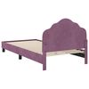 vidaXL Kinderbettgestell mit Kopfteil Lila 90 x 190 cm Samt
