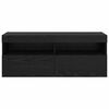 vidaXL TV-Wandschrank Schwarz Eichen-Optik 100 x 30 x 40 cm