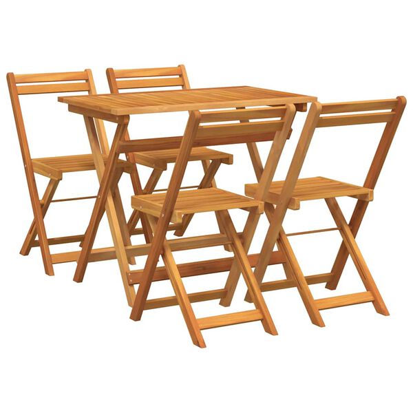 vidaXL Bistrogarnitur 5 pcs &Ouml;l-Natur Massivholz Akazie
