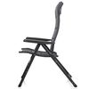 Campart Travel Campingstuhl 2 Stk. Napoli Anthrazit 68x43,5x120 cm