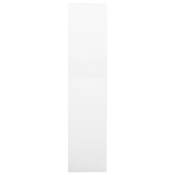 vidaXL B&uuml;roschrank Wei&szlig; 90x40x180 cm Stahl und Hartglas