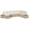 vidaXL Gartensofa-set 8 stk. Beige Poly-Rattan