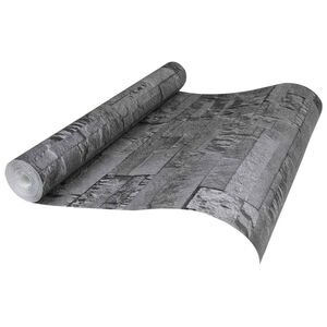 vidaXL 3D Stein Tapete Schwarz 10 x 0,53 m Vliesstoff