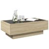 vidaXL LED-Couchtisch Sonoma Eiche 90x50x30 cm Holzwerkstoff