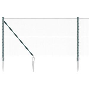 vidaXL Sechseckzaun mit Pfosten 50 x 1,2 m PVC-beschichteter Stahl