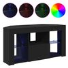 vidaXL Eck-LED-TV-Schrank Schwarz 101 x 40 x 50 cm Holzwerkstoff