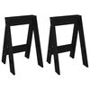 vidaXL Hocker 2 Stk. Schwarz 40x40x60 cm Massivholz Kiefer