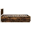 vidaXL Bettrahmen Ger&auml;ucherte Eiche 135 x 190 cm Holzwerkstoff