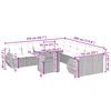 vidaXL 11-tlg. Garten-Sofagarnitur mit Kissen Beige Poly Rattan