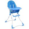 vidaXL Baby-Hochstuhl Blau und Wei&szlig;