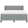 vidaXL Boxspringbett mit Matratze Hellgrau 200 x 160 cm Polyester