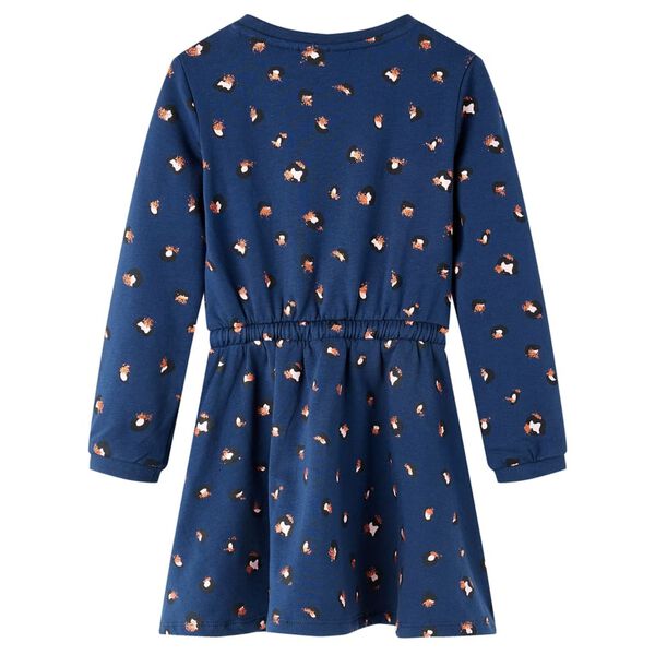 Kinderkleid mit Langen &Auml;rmeln Marineblau 92