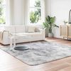 vidaXL Teppich Shaggy Hochflor NAVARRA Silbergrau 240x240 cm Polyester