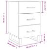 vidaXL Nachttisch Schwarz 40x40x66 cm Holzwerkstoff