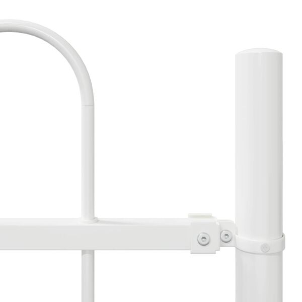 vidaXL Gartenzaun 2 pcs Wei&szlig; 3,4 x 1 m Pulverbeschichteter Stahl