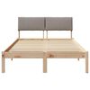 vidaXL Bettgestell Braun und Taupe 120 x 190 cm Massivholz Kiefer