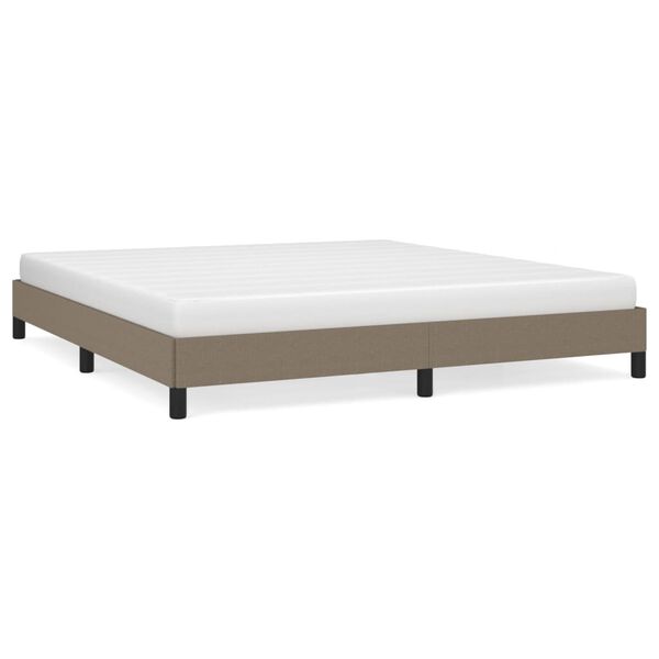 vidaXL Bettgestell ohne Matratze Taupe 160x200 cm Stoff