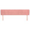 vidaXL Kopfteil mit Ohren Rosa 163x23x78/88 cm Samt