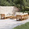 vidaXL 9-tlg. Garten-Lounge-Set mit Kissen Massivholz Akazie