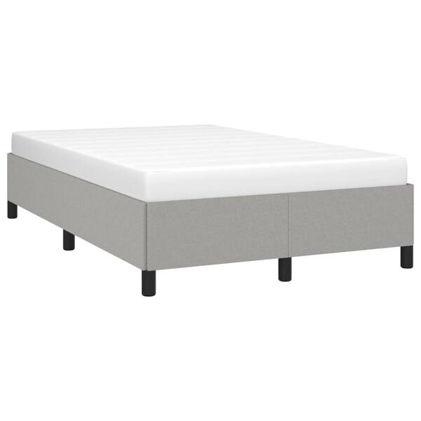 vidaXL Bettgestell ohne Matratze Hellgrau 120x190 cm Stoff