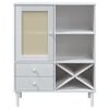 vidaXL Highboard SENJA Rattan-Optik Weiß 90x40x112 cm Kiefernholz