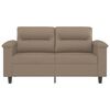 vidaXL 2-Sitzer-Sofa Cappuccino-Braun 120 cm Kunstleder