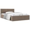 vidaXL Stauraumbett Hydraulisch Taupe Stoff 140&times;200 cm