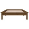 vidaXL Massivholzbett mit LEDs Honigbraun 75x190 cm