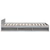 vidaXL Bettgestell mit Schublade Grau Sonoma 90x200 cm Holzwerkstoff