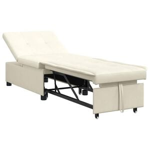 vidaXL Schlafsofa Creme 194 x 67 x 82 cm Samt