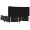 vidaXL Boxspringbett mit Matratze mit LED Schwarz 200 x 200 cm Samt