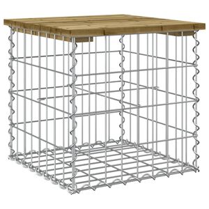 vidaXL Gartenbank aus Gabionen 43x44x42 cm Kiefernholz Impr&auml;gniert