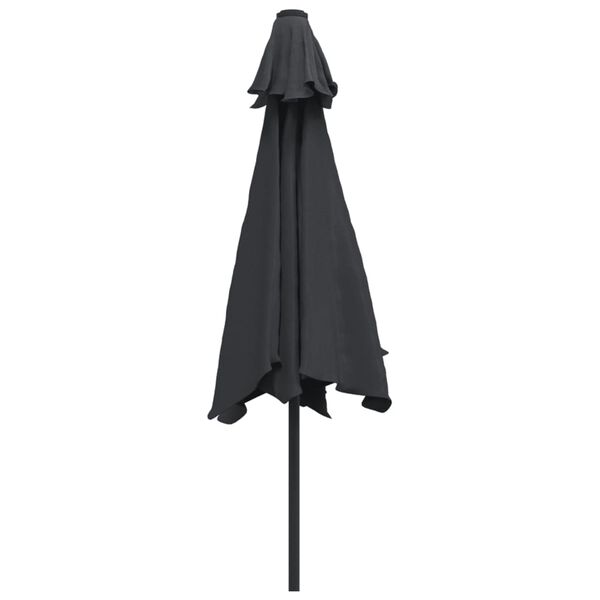 vidaXL Sonnenschirm mit Metall-Mast 300 cm Schwarz