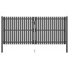 vidaXL Gartentor aus Stahl 400 x 150 cm Anthrazit