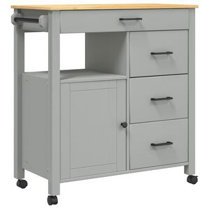 vidaXL K&uuml;chenwagen MONZA 84x40x88,5 cm Massivholz Kiefer