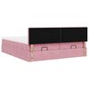 vidaXL Ottoman-Bett mit Matratzen & LEDs Rosa 180x200 cm Samt