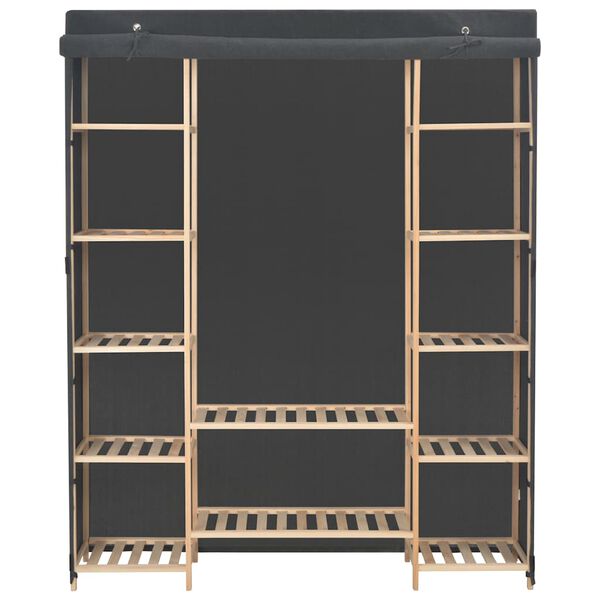 vidaXL Kleiderschrank Grau 135 x 40 x 170 cm Stoff