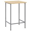 vidaXL Ecktisch Grau 55 x 55 x 85 cm Stahl und hochwertiges Holz