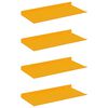 vidaXL Schwebendes Regal 4 pcs Senfgelb 40 x 18 x 2,5 cm Stahl