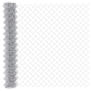 vidaXL Maschendrahtzaun 10 x 1,6 m Verzinkter Stahl Silber