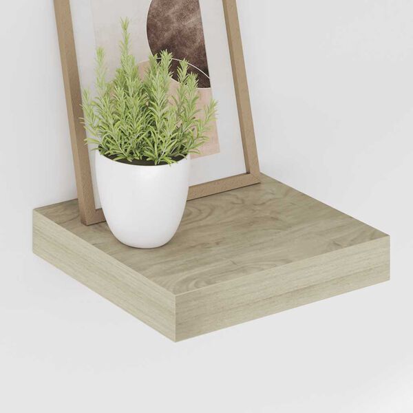 vidaXL Schwebendes Wandregal Eichefarben 23x23,5x3,8 cm MDF