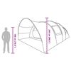 vidaXL Tunnelzelt mit Dach Grau und Orange 710 x 460 x 245 cm
