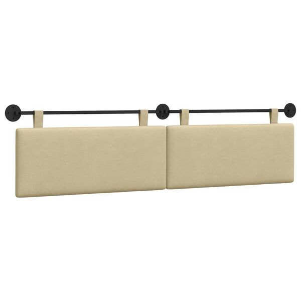 vidaXL H&auml;ngevorderseite Uni Hellgr&uuml;n-Grau 210 x 55 x 5 cm Cordstoff